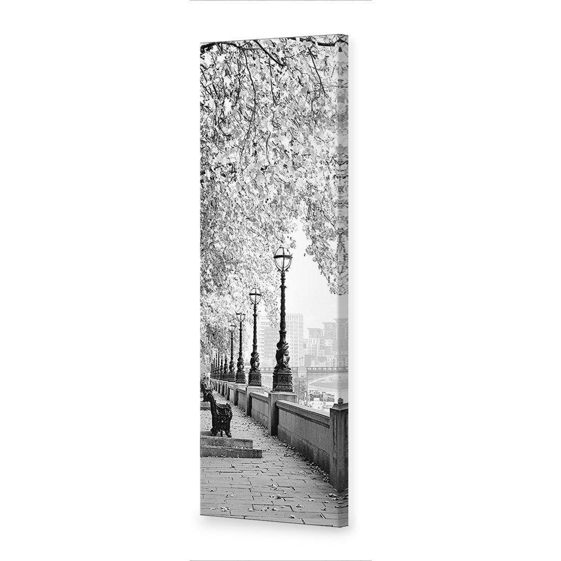 London Riverwalk, B&W Long Canvas Art - Wall Art Designs - 1244_AL_V WAD_CP - MPY - 260 - M - S - S_60x20_NONE