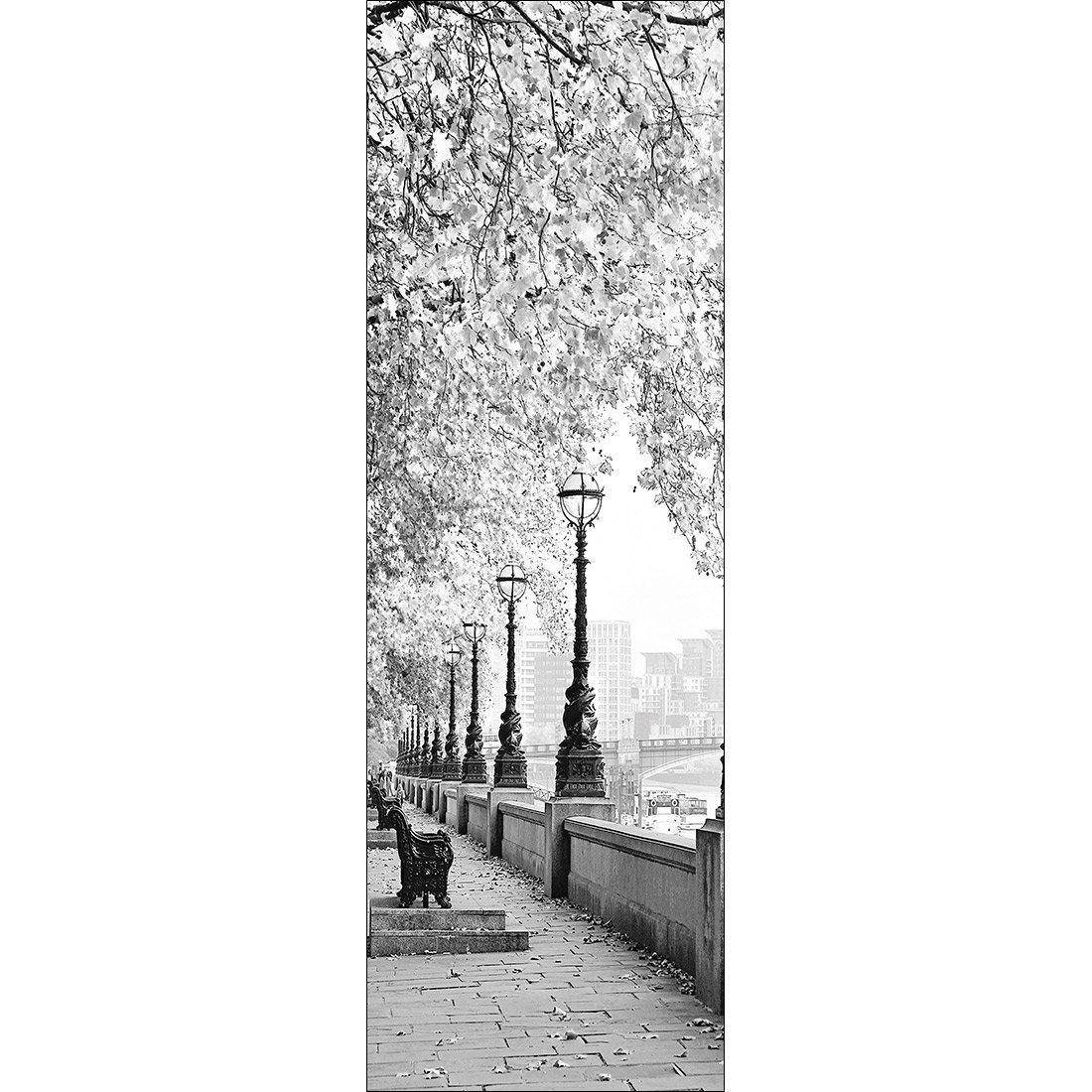 London Riverwalk, B&W Long Canvas Art - Wall Art Designs - 1244_AL_V WAD_CP - MPY - 260 - M - S - S_60x20_NONE