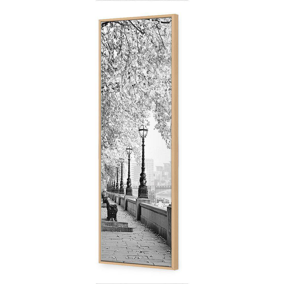 London Riverwalk, B&W Long Canvas Art - Wall Art Designs - 1244_AL_V WAD_CP - MPY - 260 - M - S - S_60x20_S - 1550 - OAK