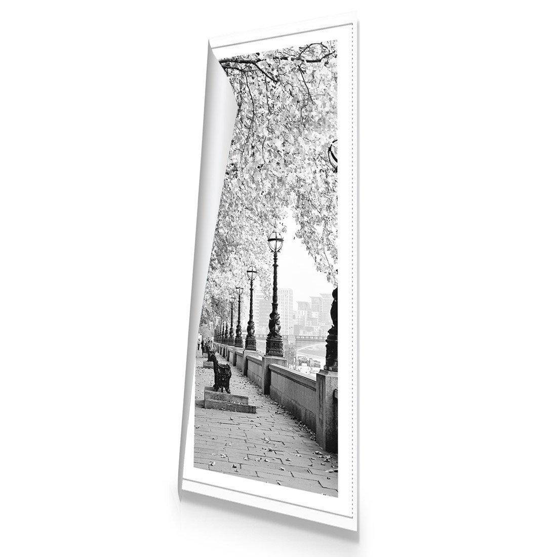 London Riverwalk, B&W Long Canvas Art - Wall Art Designs - 1244_AL_V WAD_CP - MPY - 260 - M - R_60x20_NONE