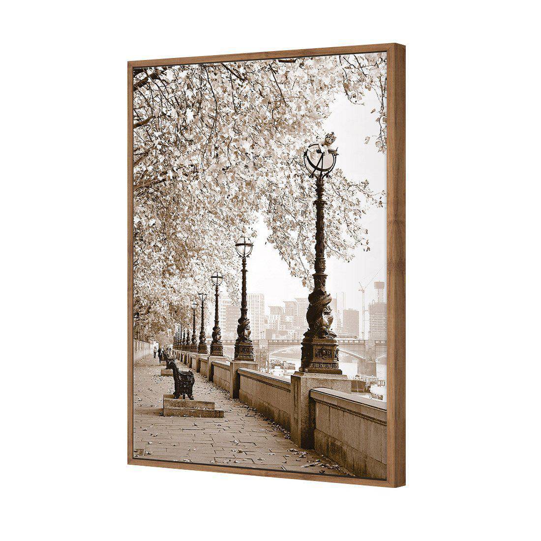 London Riverwalk, Sepia Canvas Art - Wall Art Designs - 1244_CR_V WAD_CP - MPY - 260 - M - S - S_45x30_S - 1550 - NAT