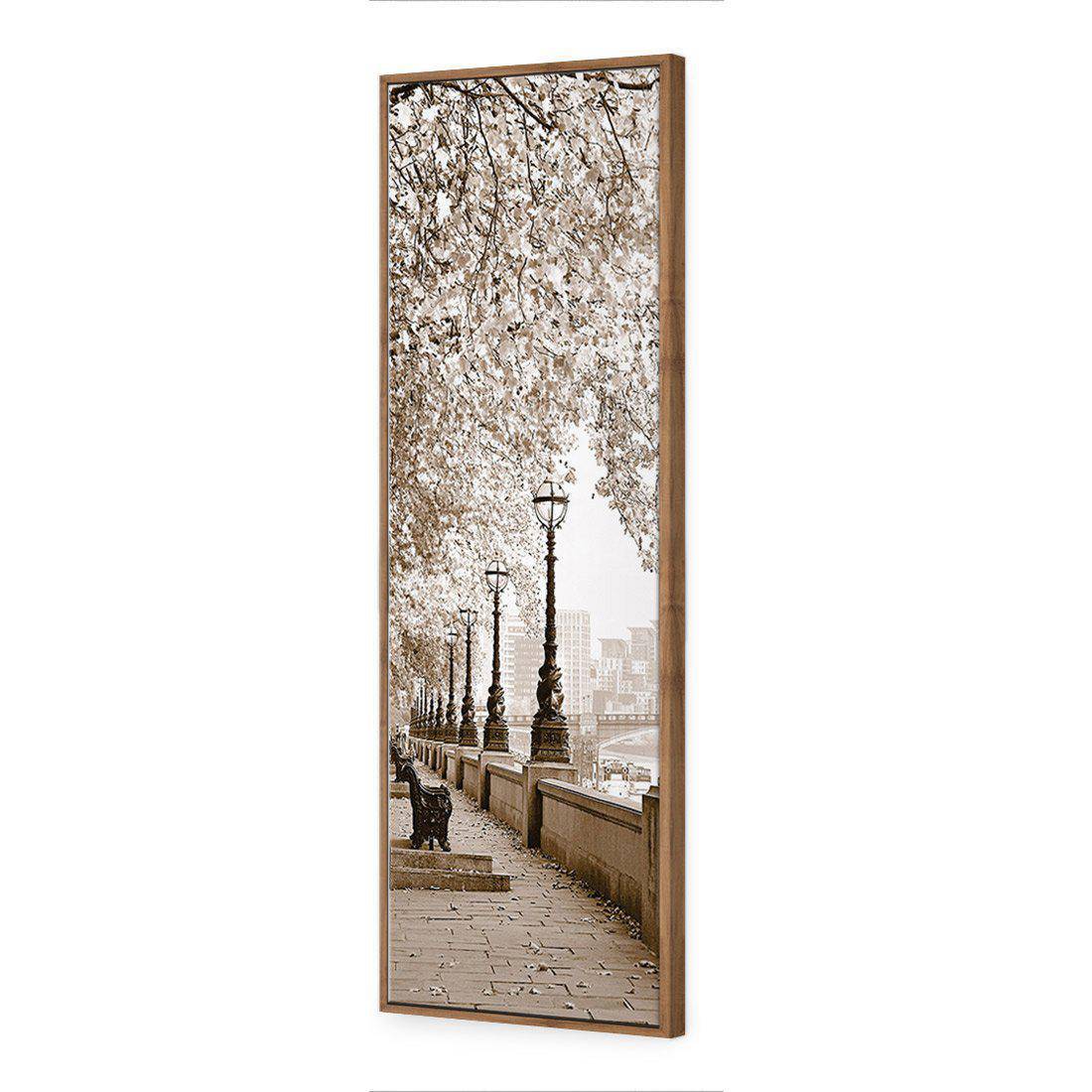 London Riverwalk, Sepia, Long Canvas Art - Wall Art Designs - 1244_CL_V WAD_CP - MPY - 260 - M - S - S_60x20_S - 1550 - NAT