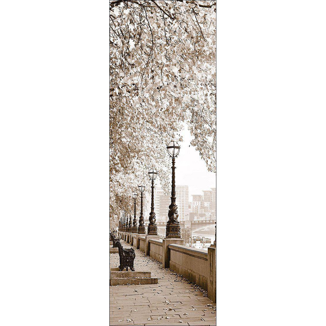 London Riverwalk, Sepia, Long Canvas Art - Wall Art Designs - 1244_CL_V WAD_CP - MPY - 260 - M - S - S_60x20_NONE