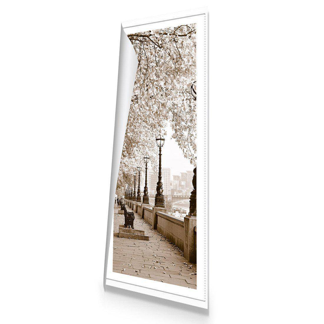 London Riverwalk, Sepia, Long | Standard Canvas | No Frame | Rolled Canvas