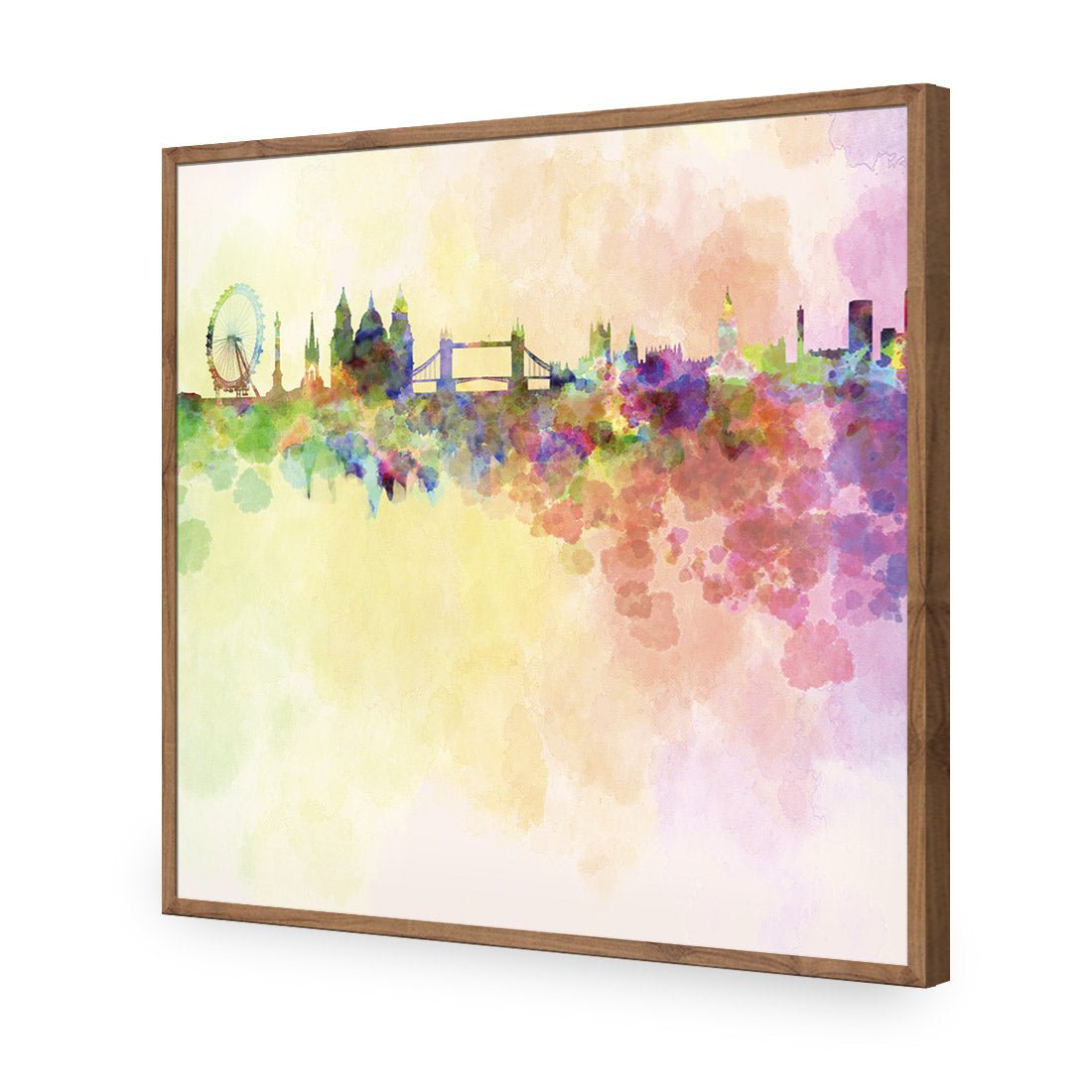 London Skyline, Watercolour (square) - Wall Art Designs - 217_AS_Q WAD_AP - 030 - EDG_37x37_S - 2538 - NAT