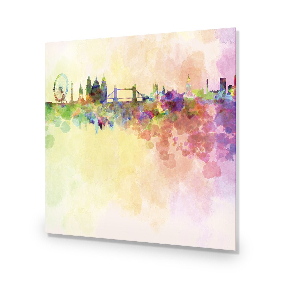 London Skyline, Watercolour (square) - Wall Art Designs - 217_AS_Q WAD_AP - 030 - EDG_37x37_NONE