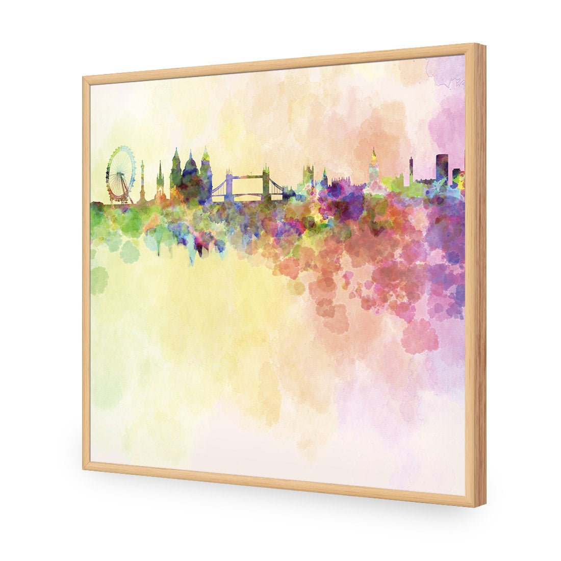 London Skyline, Watercolour (square) - Wall Art Designs - 217_AS_Q WAD_AP - 030 - EDG_37x37_S - 2538 - OAK