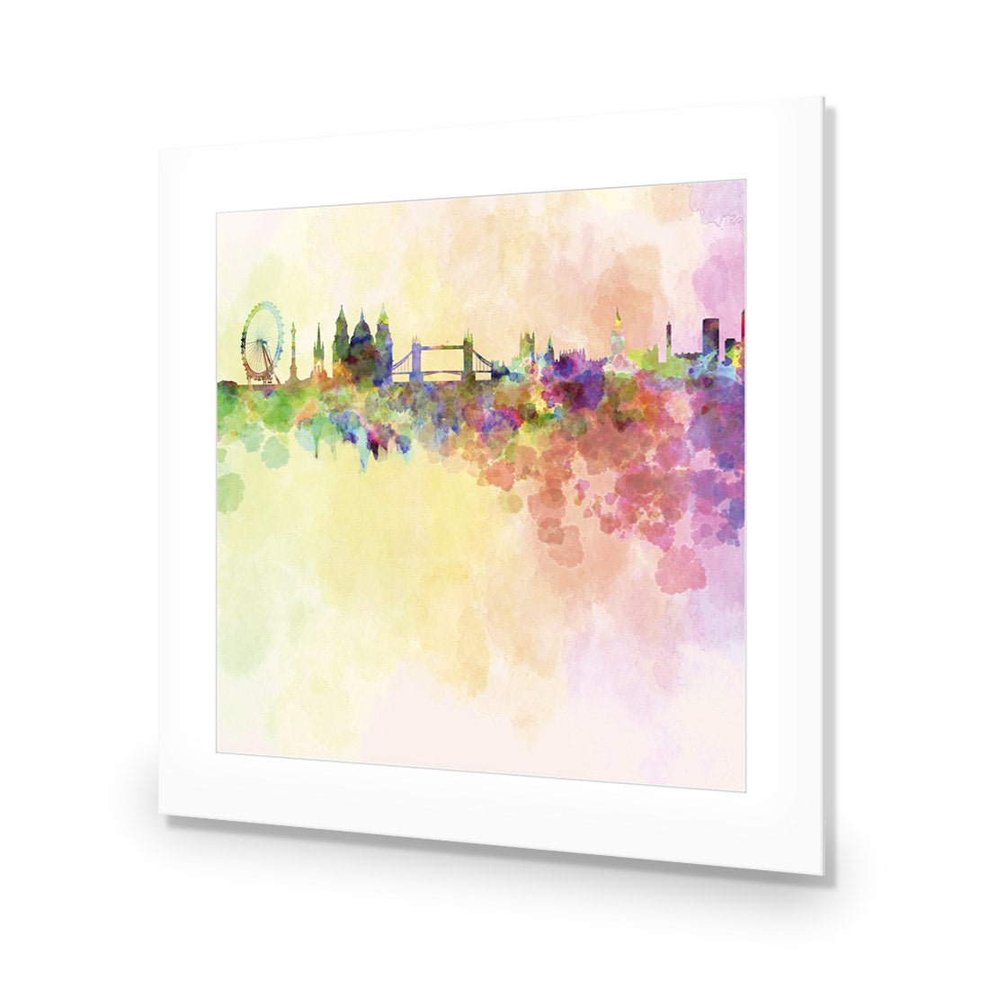 London Skyline, Watercolour (square) - Wall Art Designs - 217_AS_Q WAD_AP - 030 - MAT_37x37_NONE