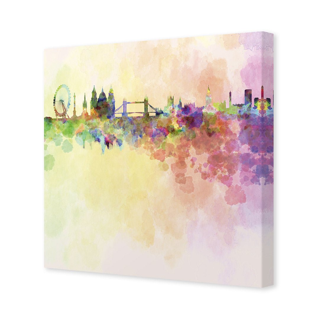 London Skyline, Watercolour (square) - Wall Art Designs - 217_AS_Q WAD_CP - MPY - 260 - M - S - S_37x37_NONE