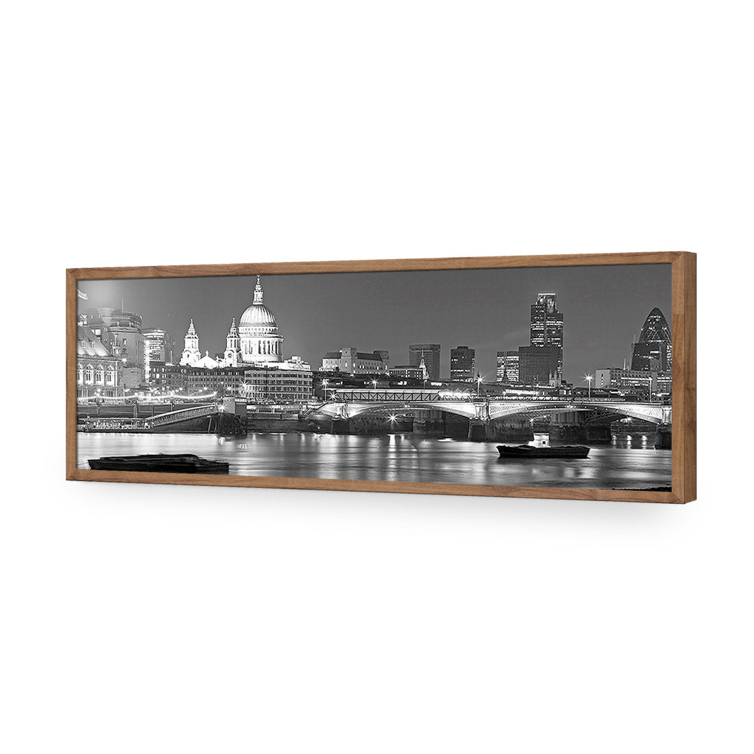 London Thames, Black and White (Long) - Wall Art Designs - 1245_BL_H WAD_AP - 030 - EDG_90x30_S - 2538 - NAT