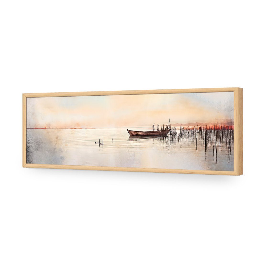 Lonely Boat - Wall Art Designs - WH_1175_AL_H CAF_AP - 030 - EDG_90x30_S - 2538 - OAK