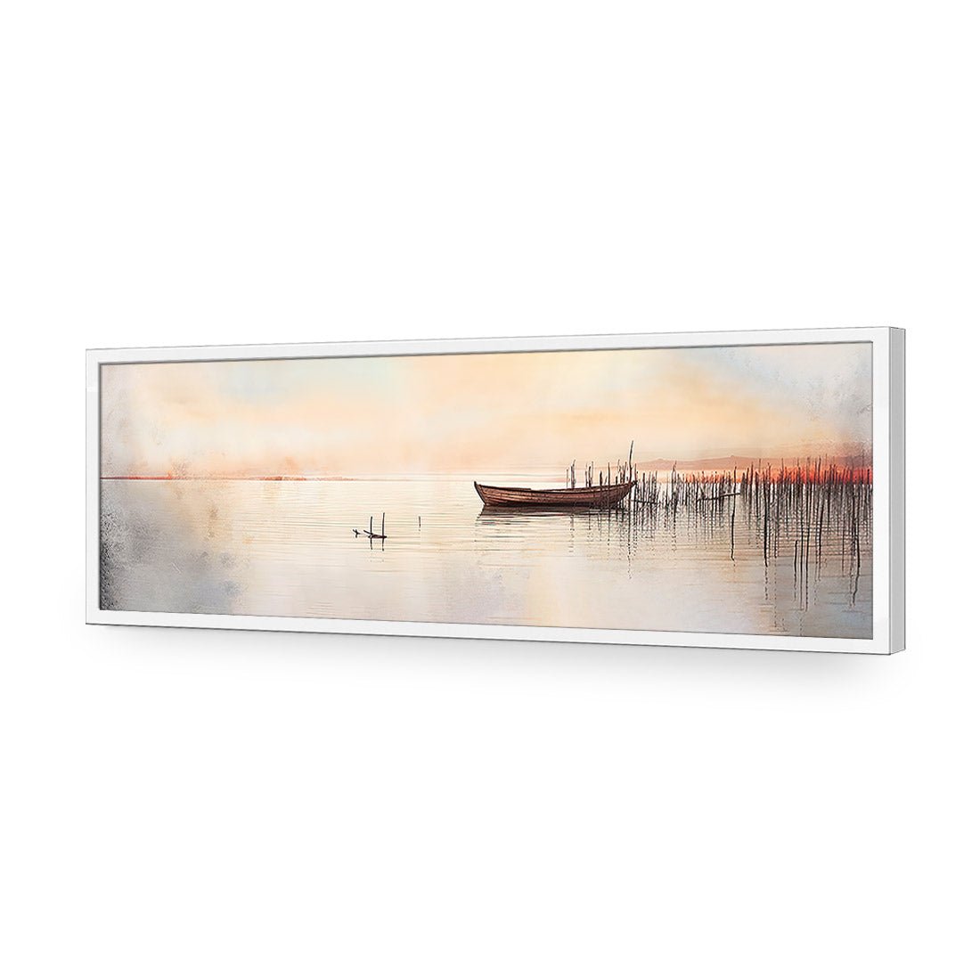 Lonely Boat - Wall Art Designs - WH_1175_AL_H CAF_AP - 030 - EDG_90x30_S - 2538 - WHT