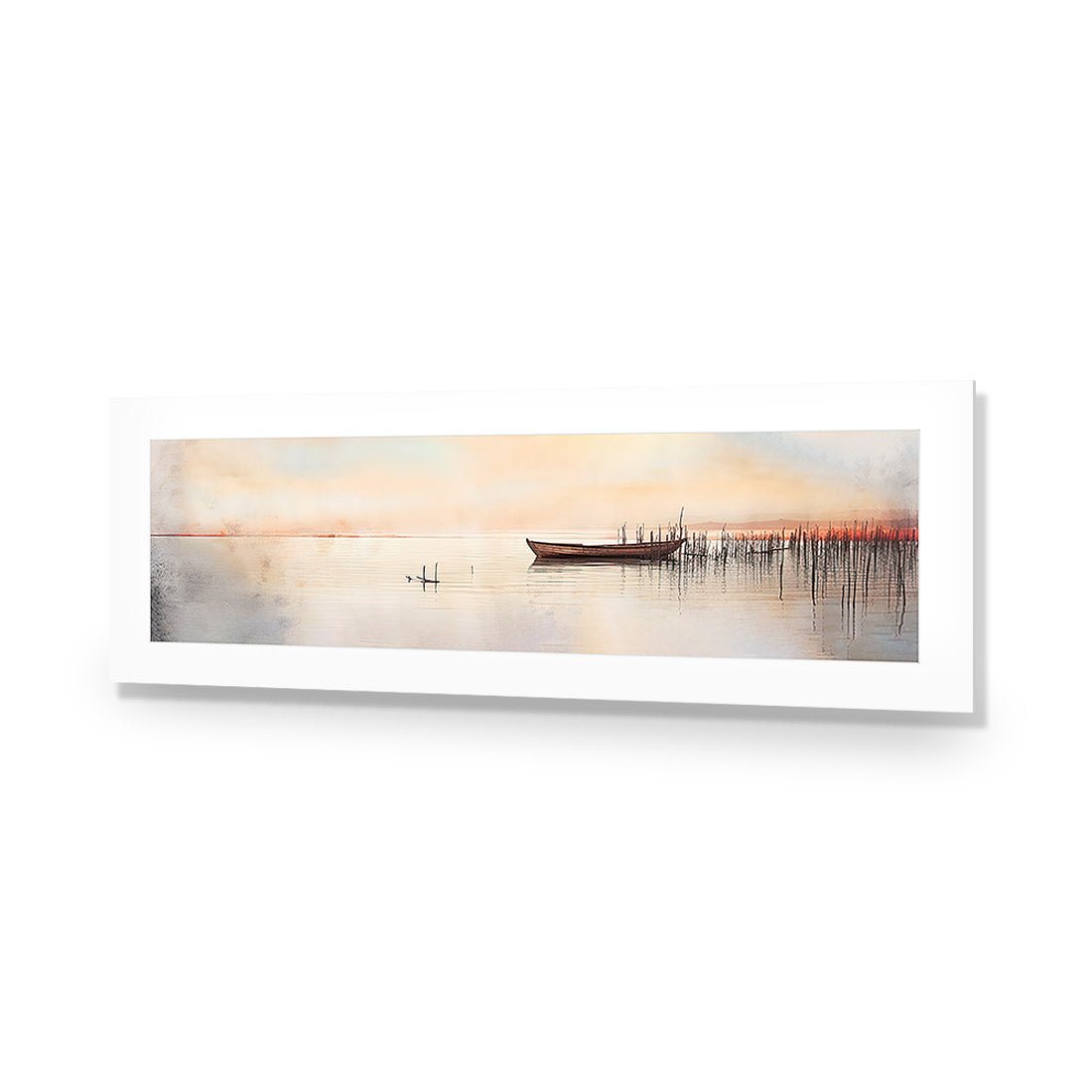 Lonely Boat - Wall Art Designs - WH_1175_AL_H CAF_AP - 030 - MAT_90x30_NONE