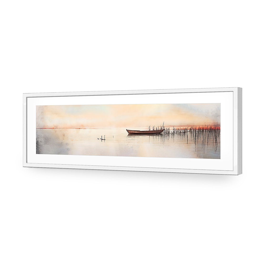 Lonely Boat - Wall Art Designs - WH_1175_AL_H CAF_AP - 030 - MAT_90x30_S - 2538 - WHT