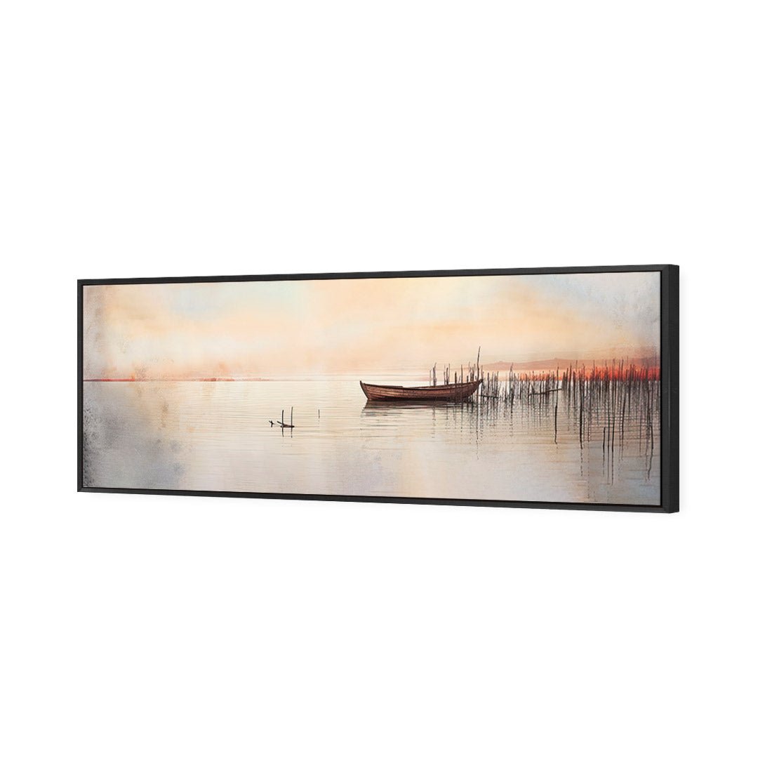 Lonely Boat - Wall Art Designs - WH_1175_AL_H CAF_CP - MPY - 260 - M - S - S_60x20_S - 1550 - BLK