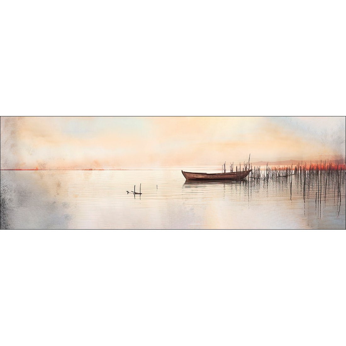 Lonely Boat | Classic Canvas | No Frame | Stretched Canvas