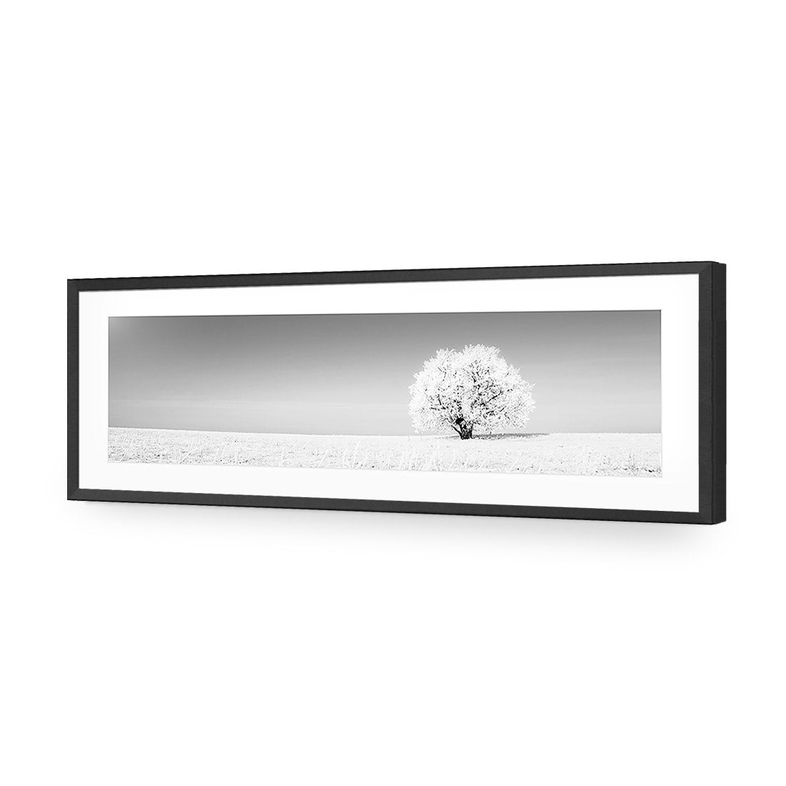 Lonely Snow Tree, Black and White (Long) - Wall Art Designs - 1228_BL_H WAD_AP - 030 - MAT_90x30_S - 2538 - BLK