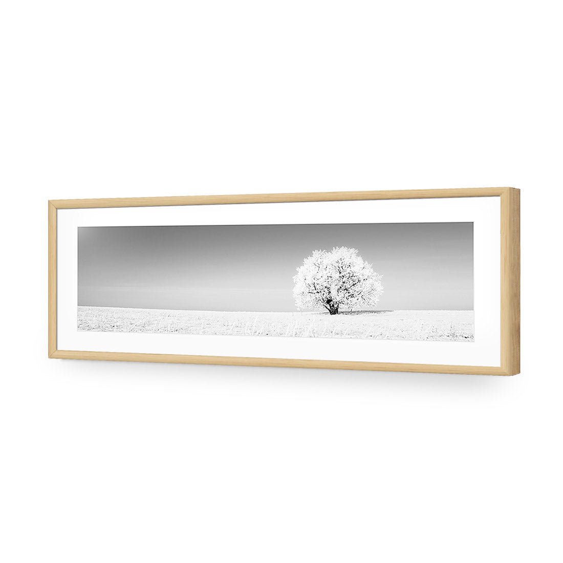 Lonely Snow Tree, Black and White (Long) - Wall Art Designs - 1228_BL_H WAD_AP - 030 - MAT_90x30_S - 2538 - OAK