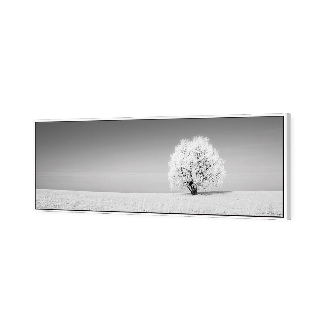 Lonely Snow Tree, Black and White (Long) - Wall Art Designs - 1228_BL_H WAD_CP - MPY - 260 - M - S - S_60x20_S - 1550 - WHT