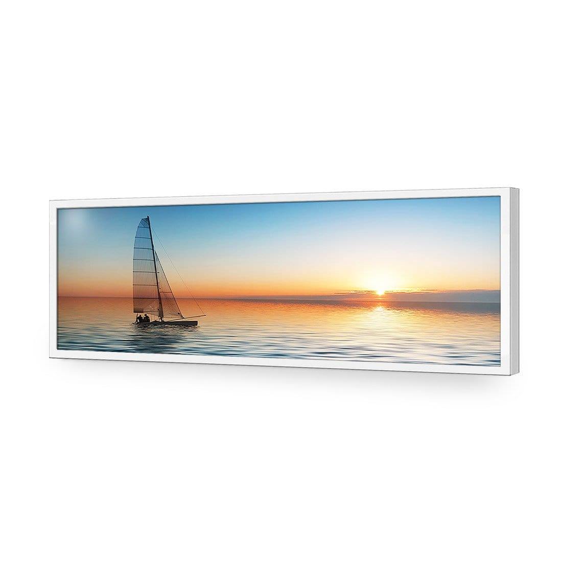 Lonely Yacht (Long) - Wall Art Designs - 1208_AL_H WAD_AP - 030 - EDG_90x30_S - 2538 - WHT