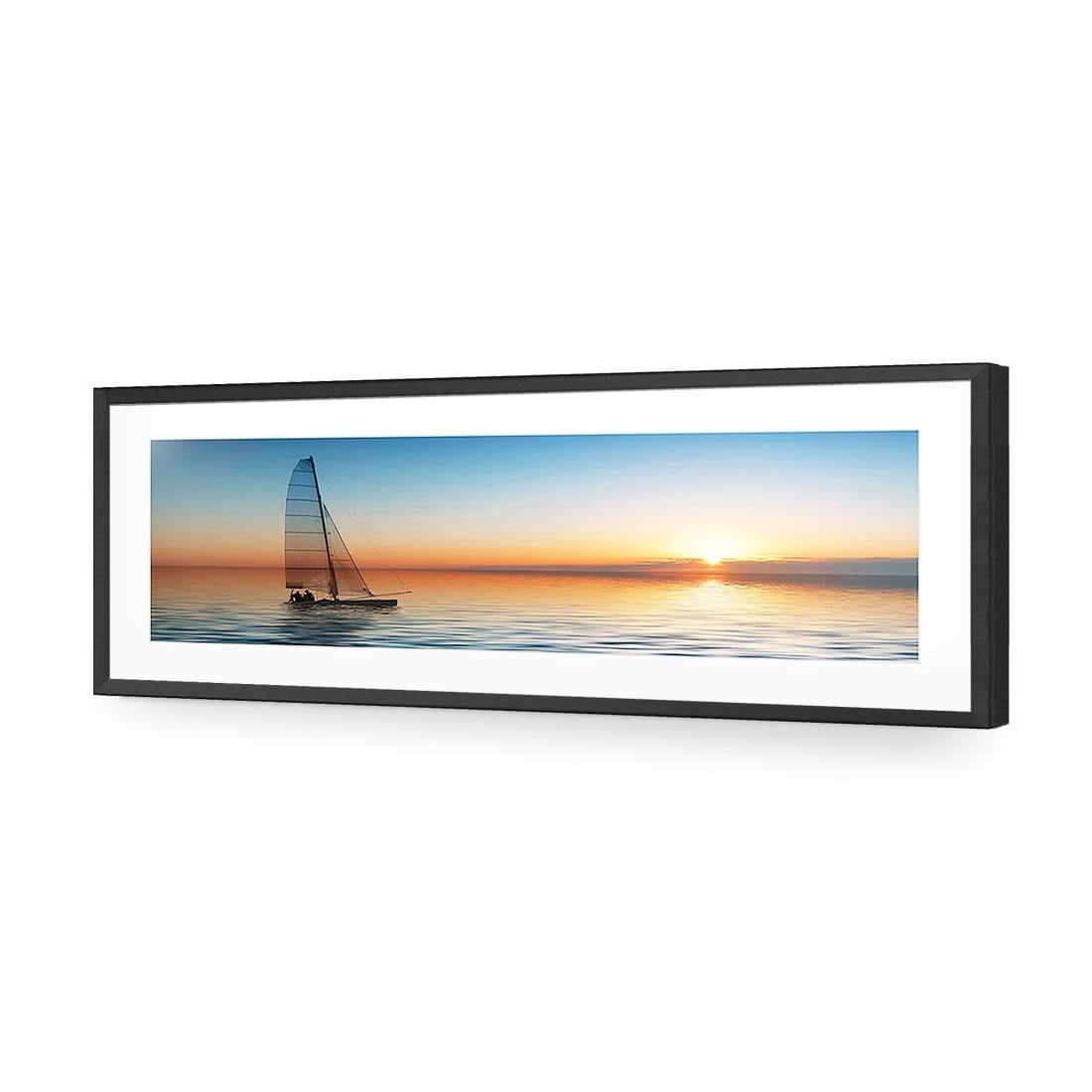 Lonely Yacht (Long) - Wall Art Designs - 1208_AL_H WAD_AP - 030 - MAT_90x30_S - 2538 - BLK