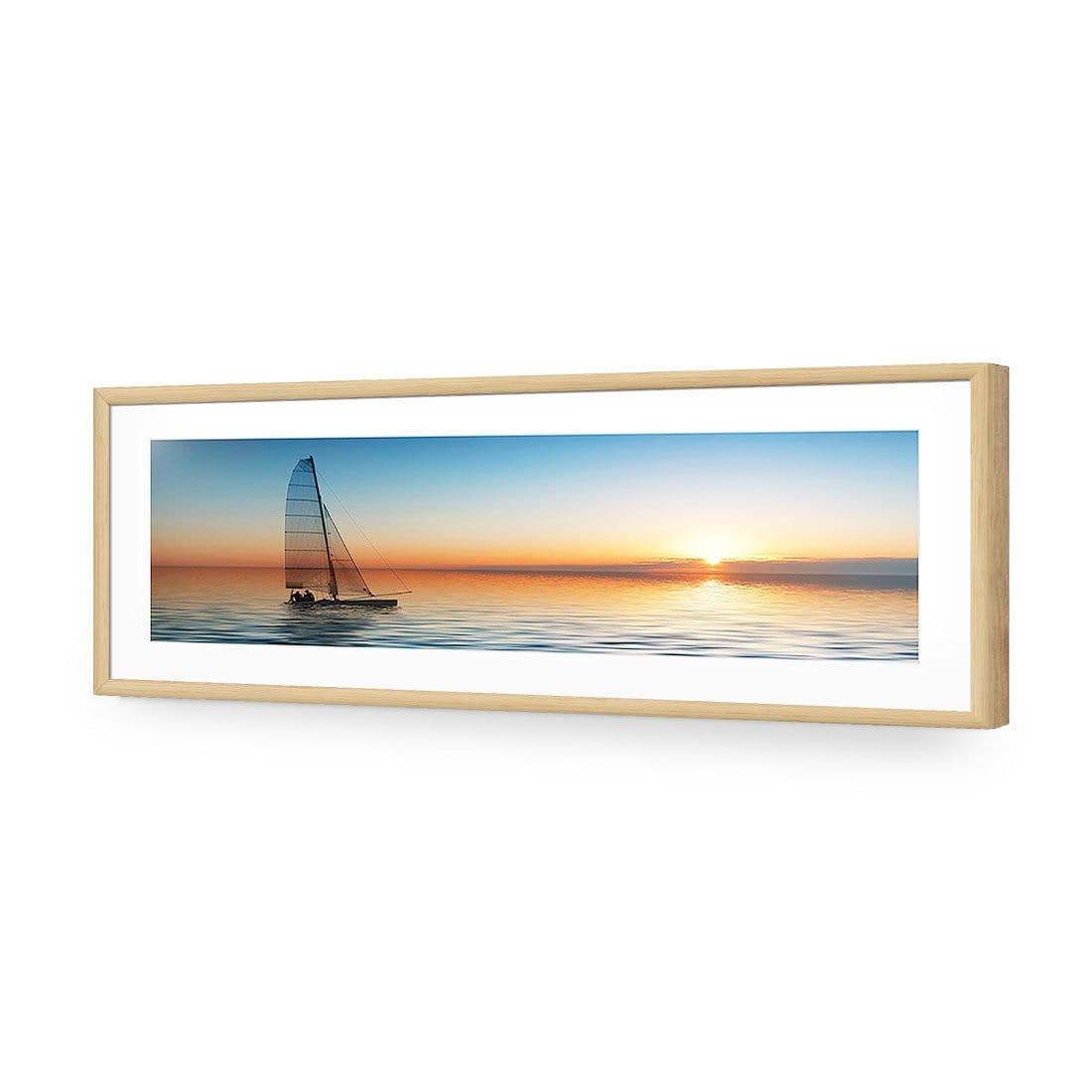 Lonely Yacht (Long) - Wall Art Designs - 1208_AL_H WAD_AP - 030 - MAT_90x30_S - 2538 - OAK