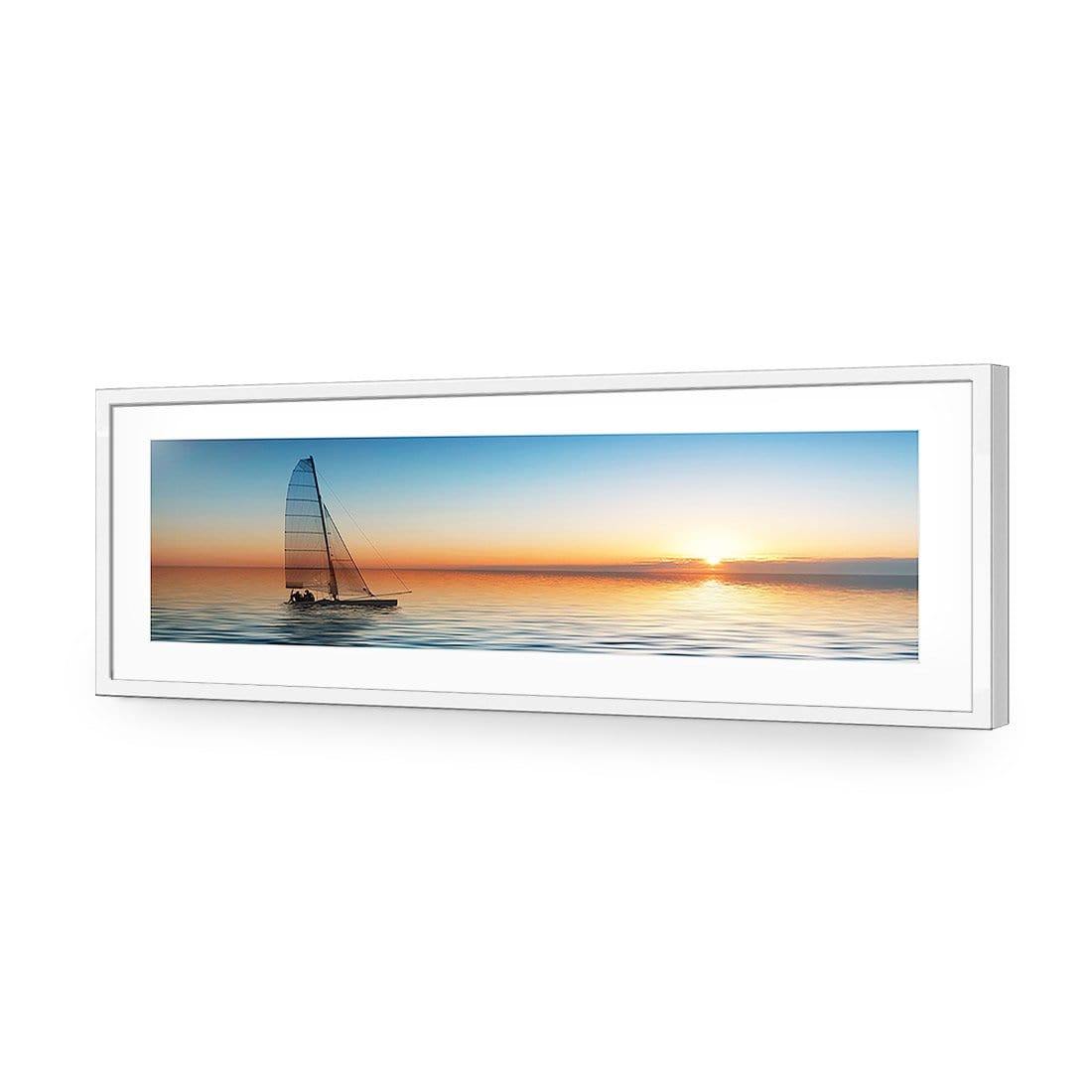 Lonely Yacht (Long) - Wall Art Designs - 1208_AL_H WAD_AP - 030 - MAT_90x30_S - 2538 - WHT