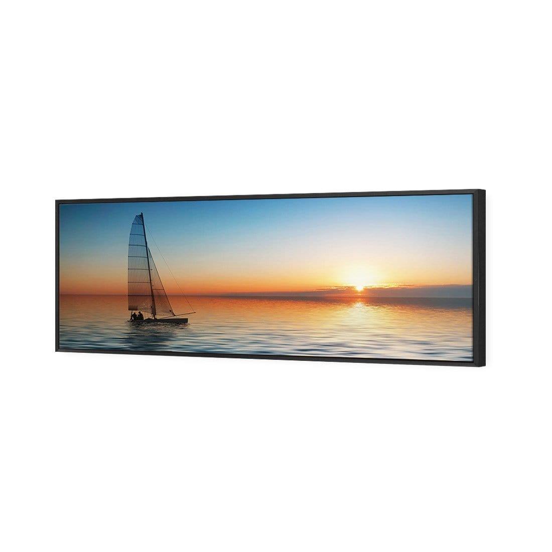 Lonely Yacht (Long) - Wall Art Designs - 1208_AL_H WAD_CP - MPY - 260 - M - S - S_60x20_S - 1550 - BLK