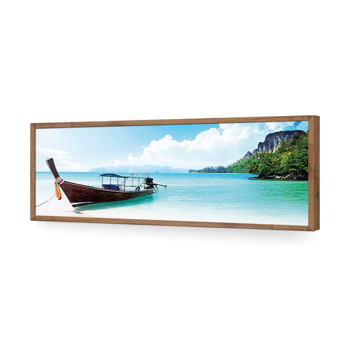 Long Thai Boat (Long) - Wall Art Designs - 1210_AL_H WAD_AP - 030 - EDG_90x30_S - 2538 - NAT