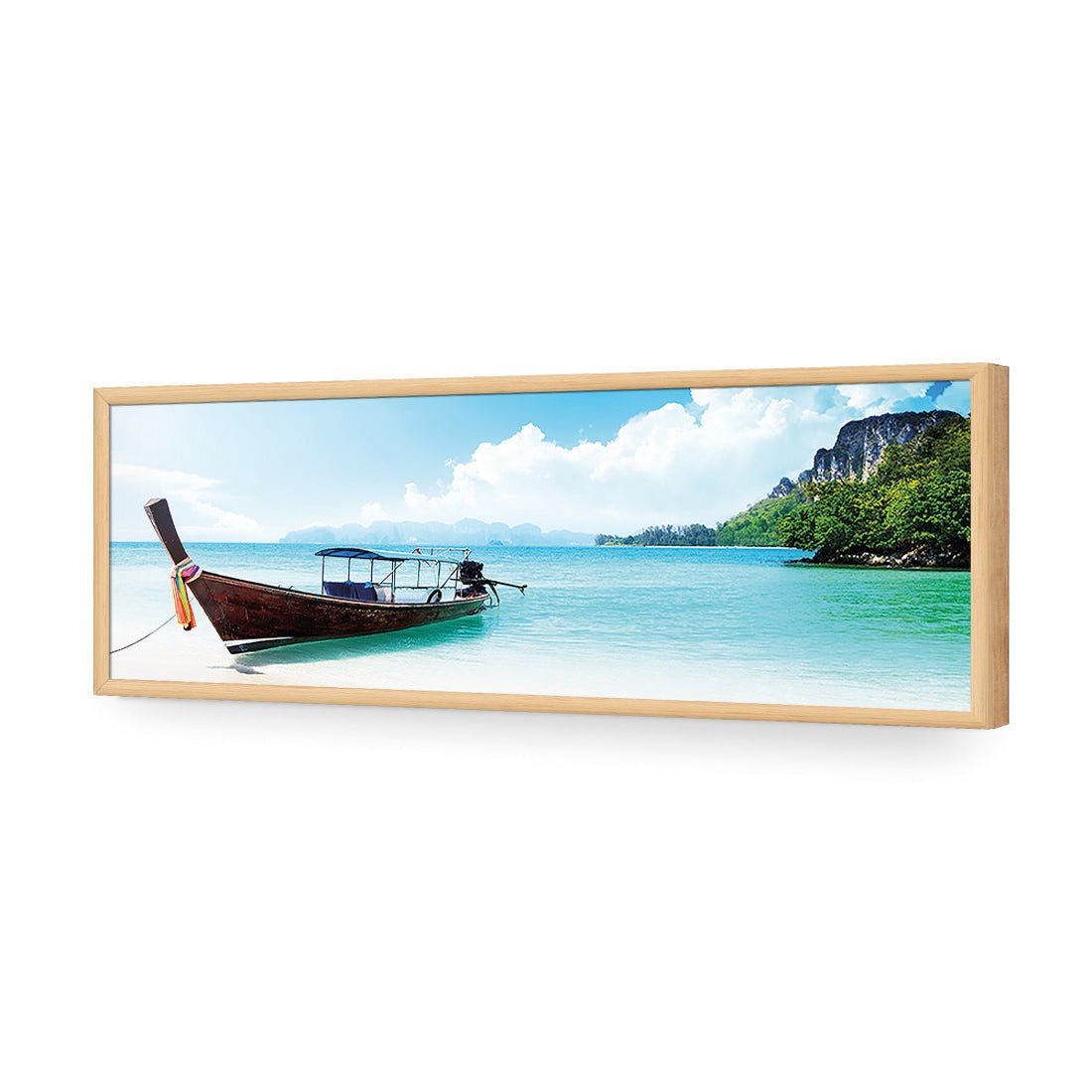 Long Thai Boat (Long) - Wall Art Designs - 1210_AL_H WAD_AP - 030 - EDG_90x30_S - 2538 - OAK