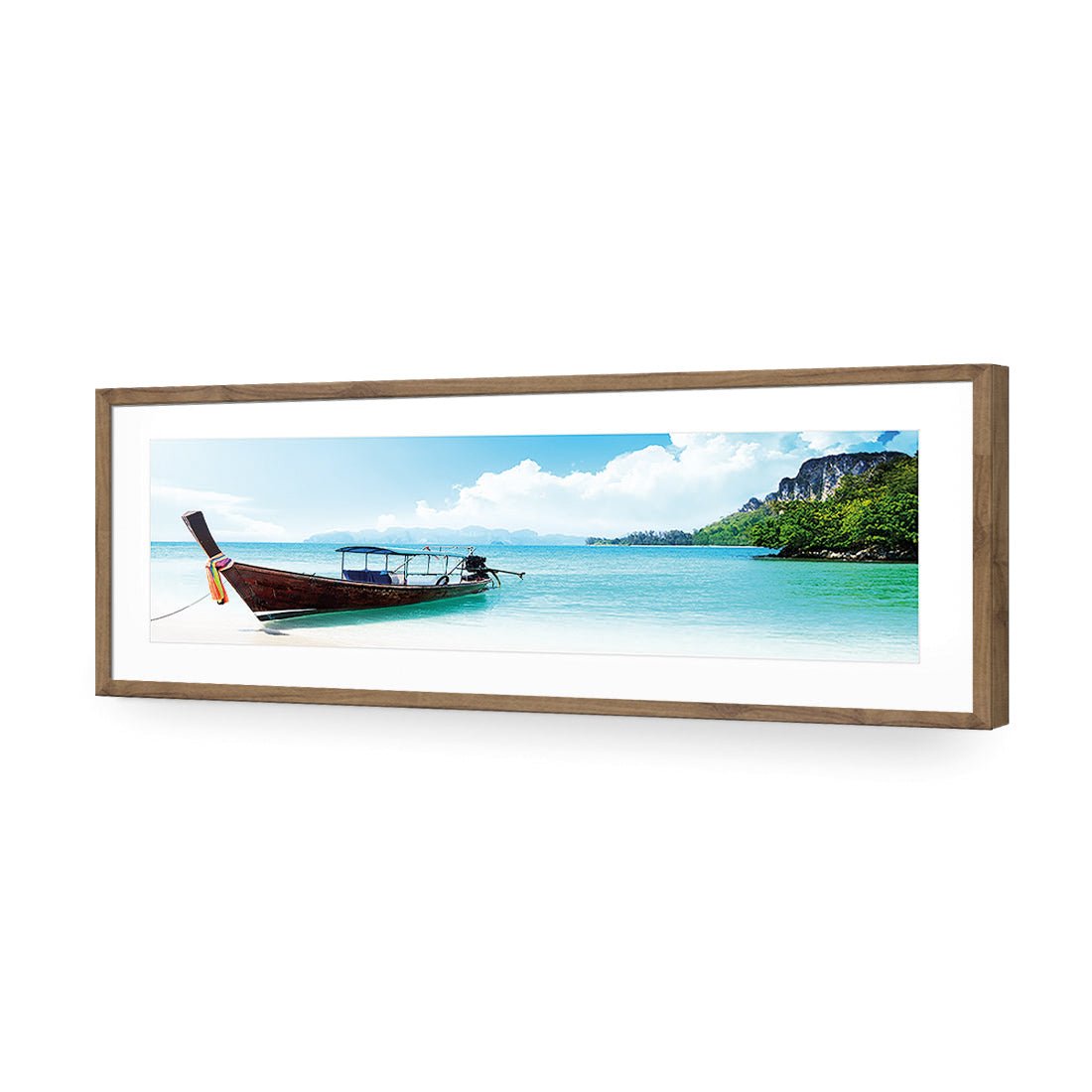 Long Thai Boat (Long) - Wall Art Designs - 1210_AL_H WAD_AP - 030 - MAT_90x30_S - 2538 - NAT