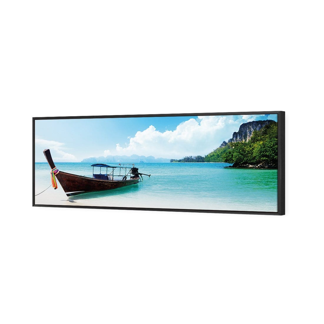 Long Thai Boat (Long) - Wall Art Designs - 1210_AL_H WAD_CP - MPY - 260 - M - S - S_60x20_S - 1550 - BLK