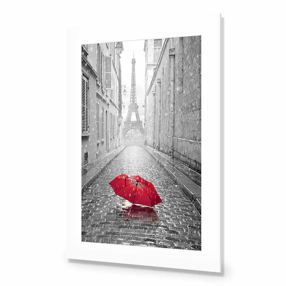 Lost Umbrella In Paris, Red Acrylic Print Art - Wall Art Designs - 2004_AR_V WAD_AP - 030 - MAT_45x30_NONE