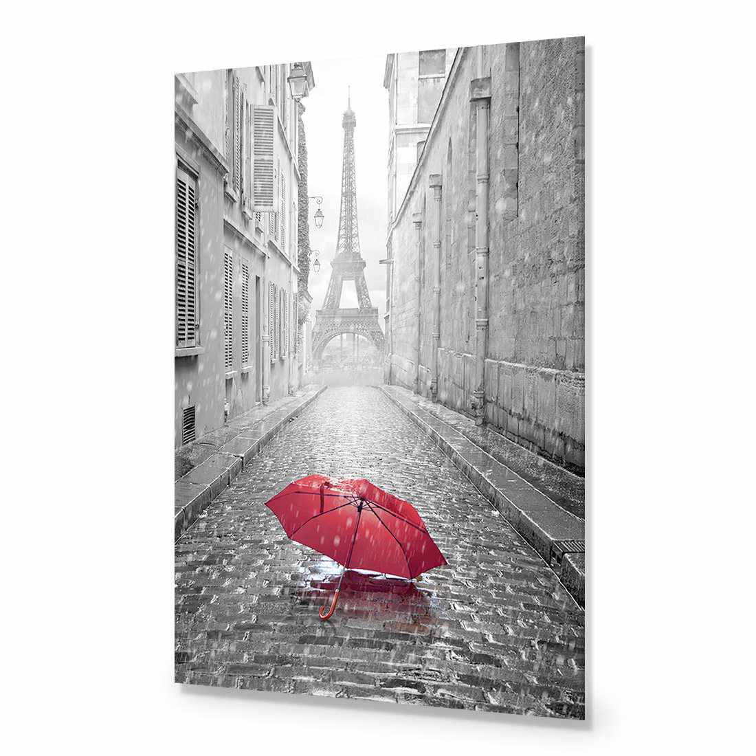 Lost Umbrella In Paris, Red | Standard Acrylic | No Frame No Border