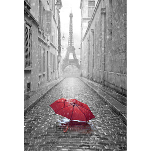 Lost Umbrella In Paris, Red
