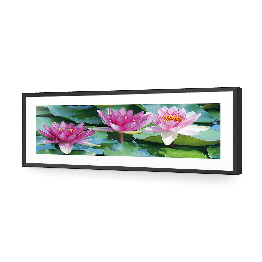 Lotus Dream (long) - Wall Art Designs - 154_AL_H WAD_AP - 030 - MAT_90x30_S - 2538 - BLK