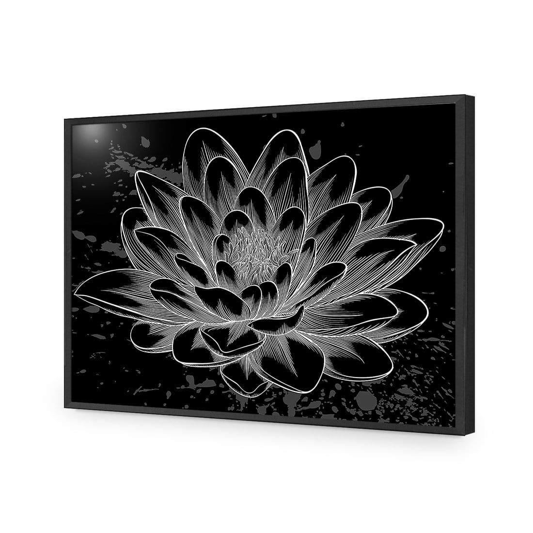 Lotus Sketched - Wall Art Designs - 3165_AR_H WAD_CP - MPY - 260 - M - S - S_45x30_NONE