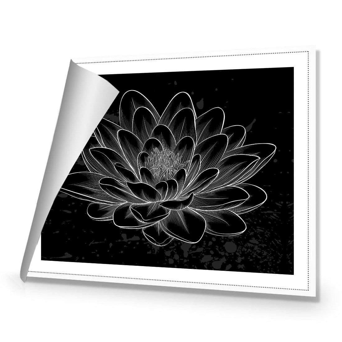 Lotus Sketched - Wall Art Designs - 3165_AR_H WAD_CP - MPY - 260 - M - S - S_45x30_NONE