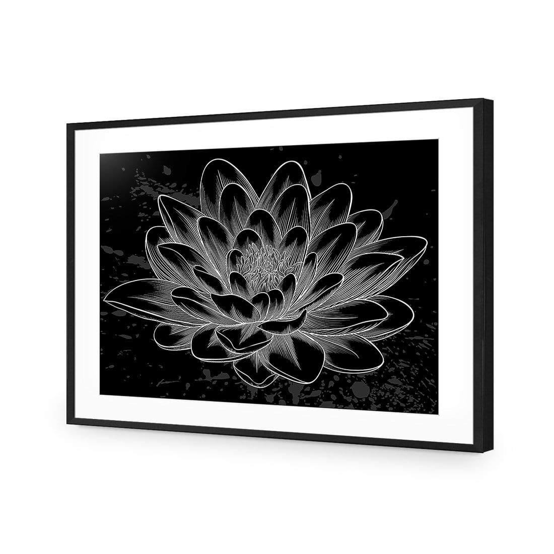 Lotus Sketched - Wall Art Designs - 3165_AR_H WAD_CP - MPY - 260 - M - S - S_45x30_NONE