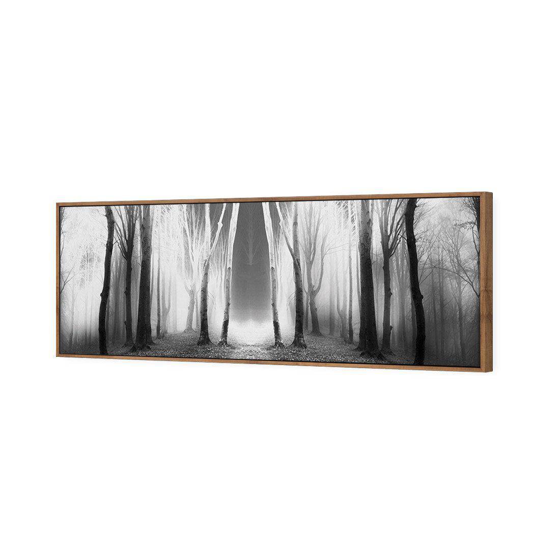 Luminous Forest, B&W | Classic Canvas | Floating Frame | Natural