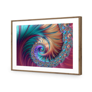 Luxe Spiral | Standard Acrylic | Flat Frame With Border | Natural