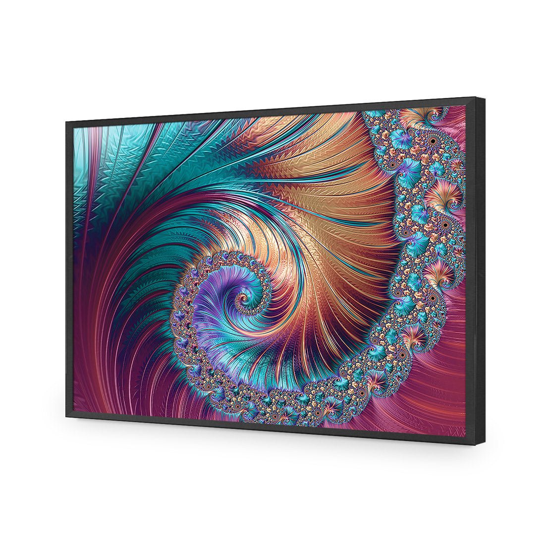 Luxe Spiral | Standard Acrylic | Flat Frame No Border | Black
