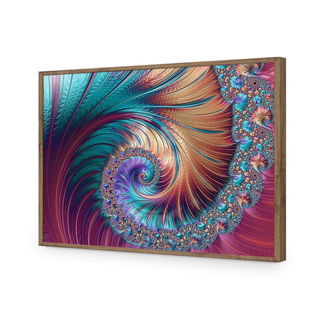 Luxe Spiral | Standard Acrylic | Flat Frame No Border | Natural