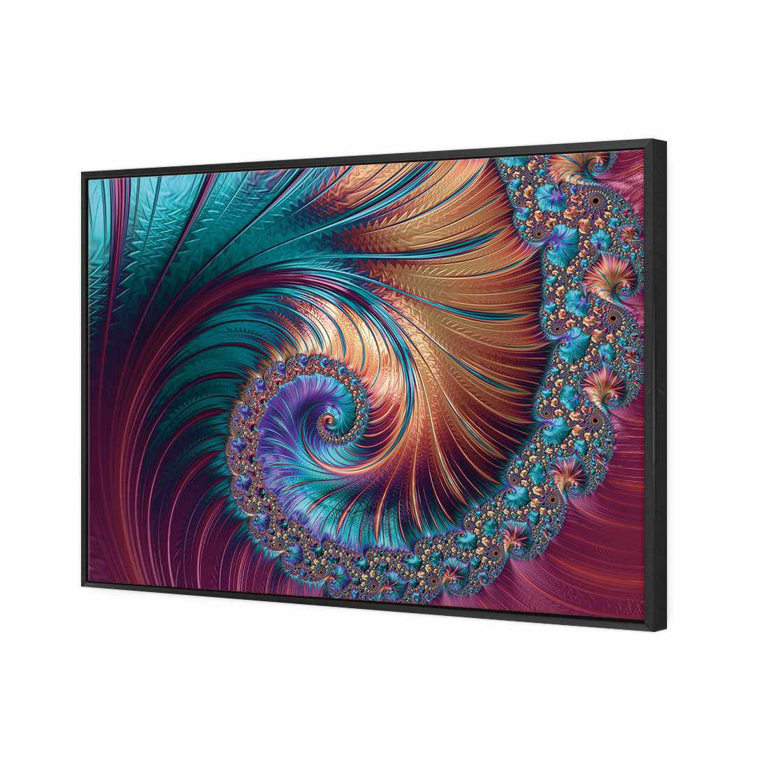 Luxe Spiral Canvas Art - Wall Art Designs - 3358_AR_H WAD_CP - MPY - 260 - M - S - S_45x30_S - 1550 - BLK