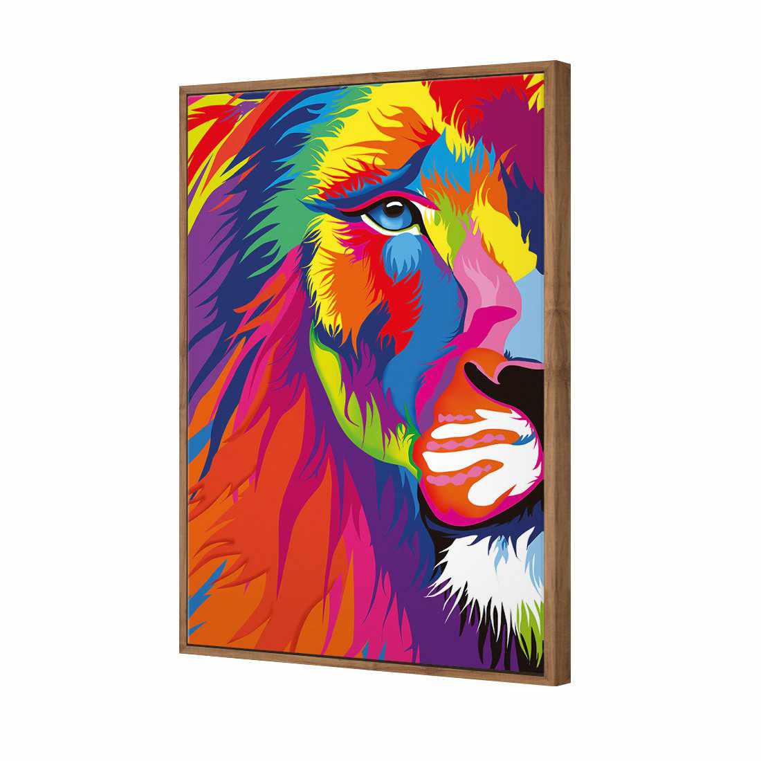 Magnificent Lion | Classic Canvas | Floating Frame | Natural
