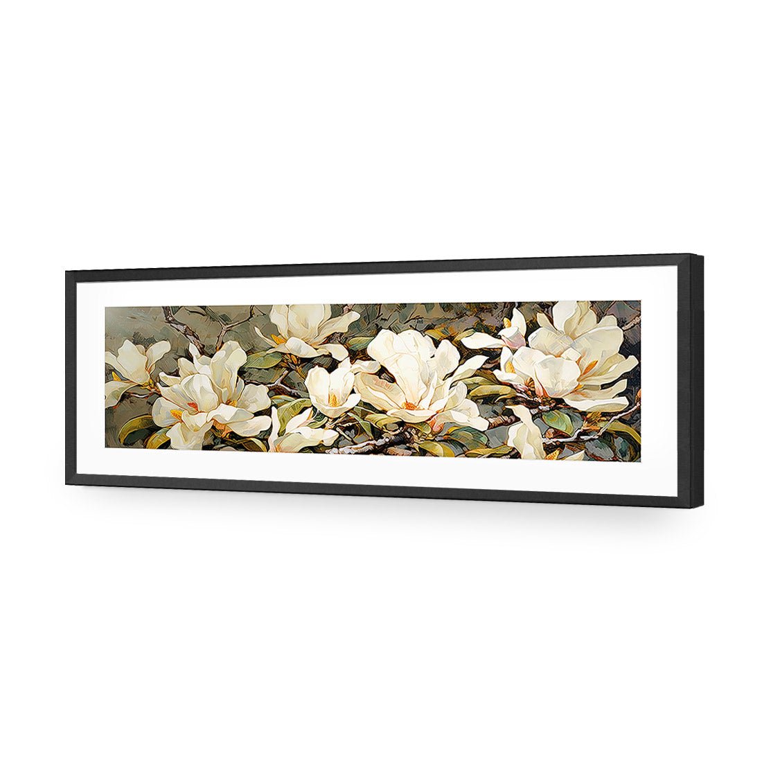 Magnolia Branch - Wall Art Designs - WH_1148_AL_H CAF_AP - 030 - MAT_90x30_S - 2538 - BLK