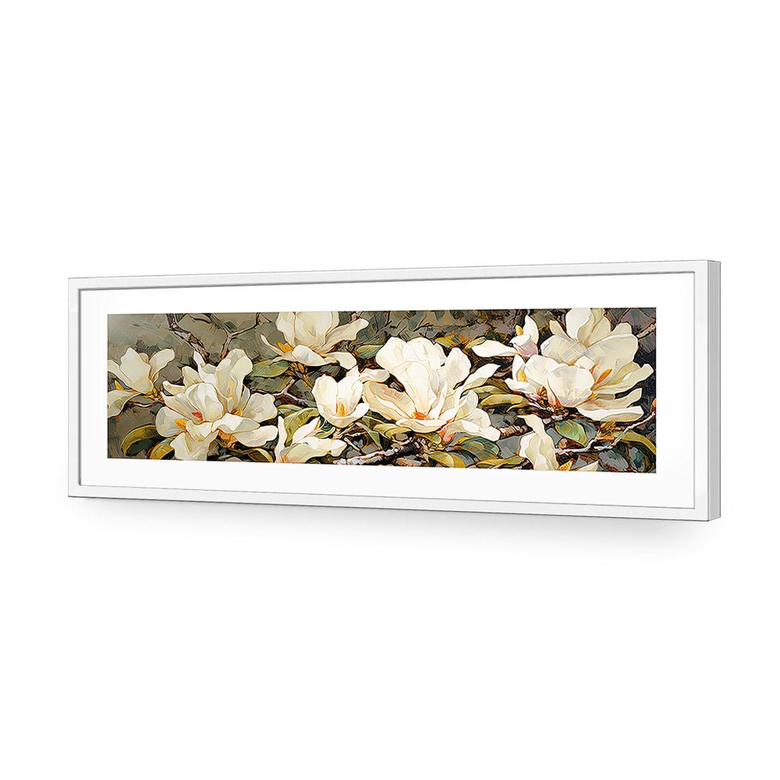 Magnolia Branch - Wall Art Designs - WH_1148_AL_H CAF_AP - 030 - MAT_90x30_S - 2538 - WHT