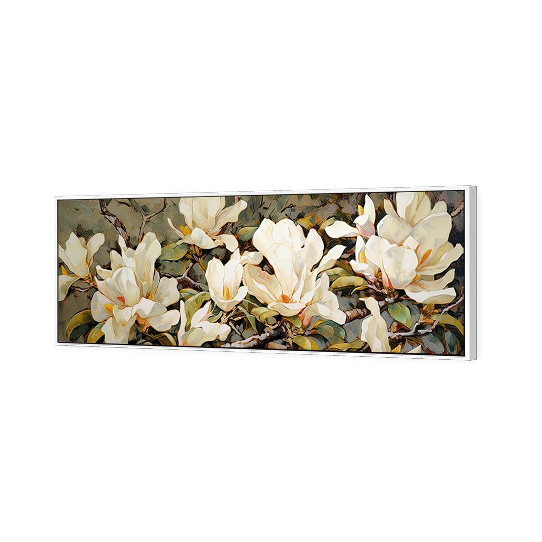 Magnolia Branch - Wall Art Designs - WH_1148_AL_H CAF_CP - MPY - 260 - M - S - S_60x20_S - 1550 - WHT