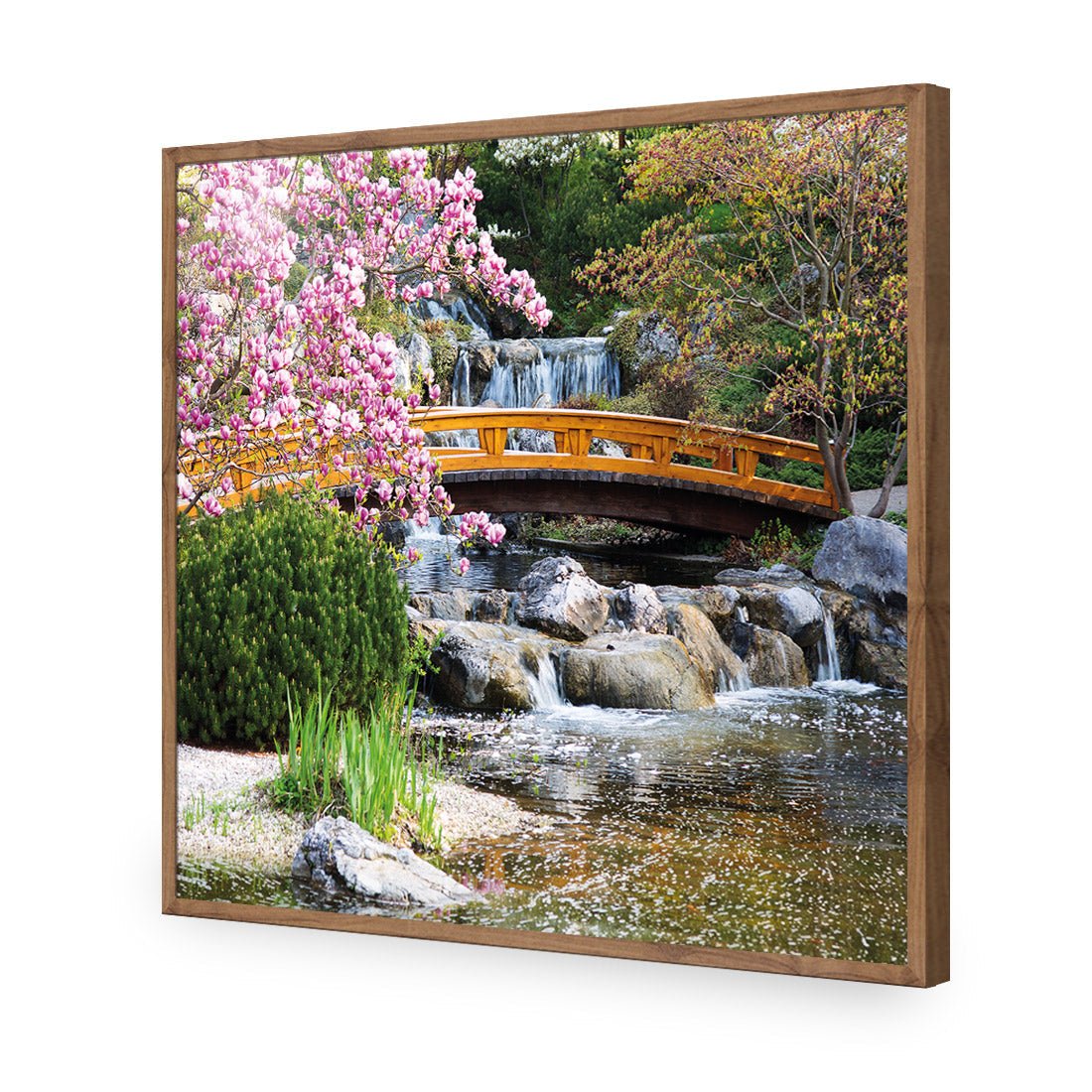 Magnolia Garden Bridge (square) - Wall Art Designs - 174_AS_Q WAD_CP - MPY - 260 - M - S - S_37x37_NONE