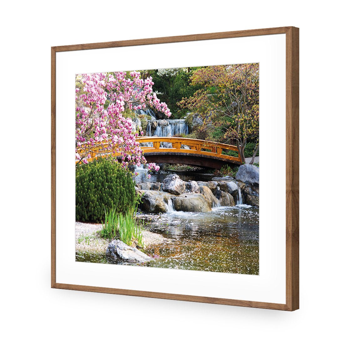 Magnolia Garden Bridge (square) - Wall Art Designs - 174_AS_Q WAD_CP - MPY - 260 - M - S - S_37x37_NONE